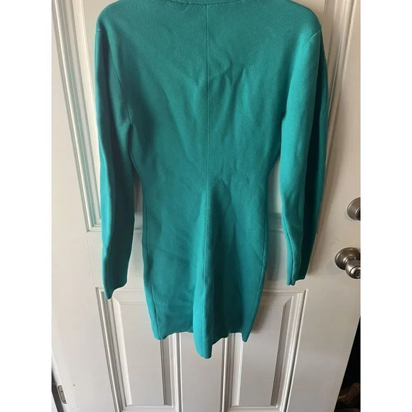 A.L.C. Nate Button Front Sweater Dress Heavyweight Jade Teal Size Xs Women’s - Picture 8 of 9